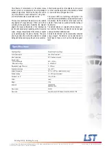 Предварительный просмотр 2 страницы LST 2251CTLE Specification Sheet