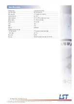 Предварительный просмотр 2 страницы LST 2251TEM Specification Sheet