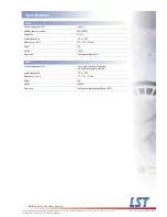 Preview for 2 page of LST FWI2-1 Specification Sheet