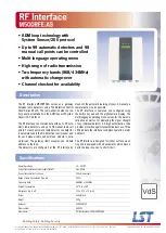 LST M500RFE-AS Specification Sheet preview