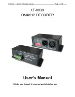 Preview for 1 page of Ltech LT-8030 User Manual