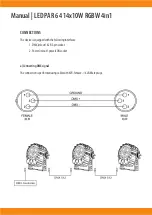 Предварительный просмотр 4 страницы LTH PRO LED PAR 64 14x10W RGBW 4in1 Manual