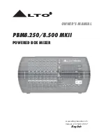 LTO PBM8.250/ MKII Owner'S Manual preview