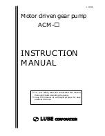 Предварительный просмотр 1 страницы LUBE ACM-II Manual