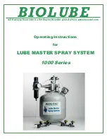 LUBE BIOLUBE 1000 Series Operating Instructions Manual preview