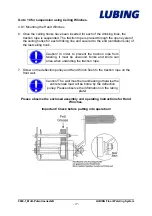 Предварительный просмотр 17 страницы Lubing EasyLine Assembly Instructions And Operator'S Manual