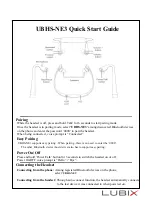 Предварительный просмотр 1 страницы Lubix UBHS-NE3 Quick Start Manual