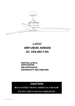 Preview for 1 page of LUCCI Air Airfusion Akmani Series Installation, Operation & Maintenance Instructions Manual