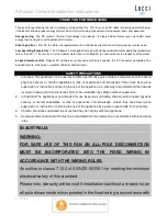 Preview for 2 page of LUCCI Air AIRFUSION CLIMATE II Manual