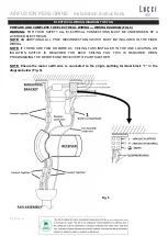 Preview for 8 page of LUCCI Air AIRFUSION PEREGRINE Installation, Operation, Maintenance & Warranty Information