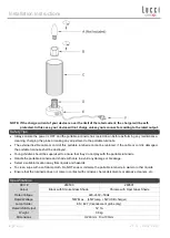 Предварительный просмотр 2 страницы Lucci decor 269500 Installation Instructions