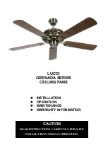 LUCCI GRENADA Series Installation, Operation, Maintenance & Warranty Information предпросмотр