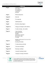 Preview for 2 page of LUCCI GRENADA Series Installation, Operation, Maintenance & Warranty Information