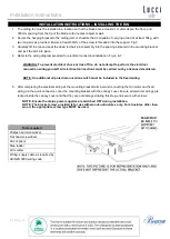 Preview for 8 page of LUCCI GRENADA Series Installation, Operation, Maintenance & Warranty Information