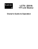 Luce LCTV-2201A Operation Manual preview