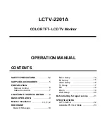 Предварительный просмотр 2 страницы Luce LCTV-2201A Operation Manual