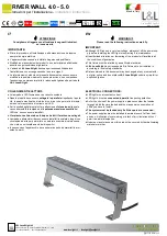 LUCE&LIGHT RIVER WALL 4.0 Installation Instructions Manual предпросмотр