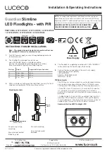 Предварительный просмотр 1 страницы luceco Guardian Slimline LFSP10W1B30 Installation & Operating Instructions