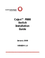 Предварительный просмотр 1 страницы Lucent Technologies CAJUN P880 Installation Manual