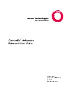 Предварительный просмотр 1 страницы Lucent Technologies CentreVu Advocate User Manual