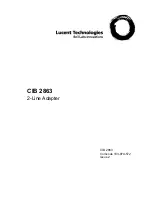 Предварительный просмотр 1 страницы Lucent Technologies CIB 2863 Quick Start Manual