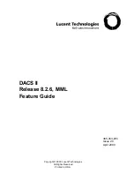 Предварительный просмотр 1 страницы Lucent Technologies DACS II Features Manual