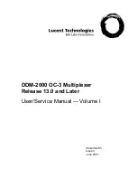 Предварительный просмотр 1 страницы Lucent Technologies DDM-2000 OC-3 User & Service Manual