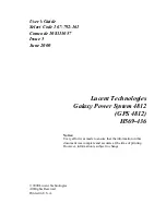 Предварительный просмотр 3 страницы Lucent Technologies Galaxy Power System 4812 Product Manual