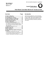 Preview for 1 page of Lucent Technologies Host-Based Controller Modem AT Data Addendum