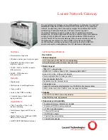 Lucent Technologies Lucent Network Gateway Specifications preview