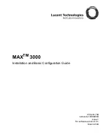 Предварительный просмотр 1 страницы Lucent Technologies MAX 3000 Installation And Basic Configuration Manual