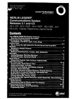 Lucent Technologies Merlin Legend MLX-10D User Manual предпросмотр