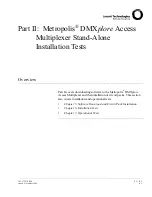 Preview for 165 page of Lucent Technologies Metropolis DMXplore Installation Manual