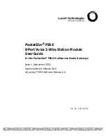 Lucent Technologies PacketStar PSAX 8-Port Voice 2-Wire Station Module User Manual предпросмотр