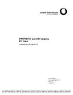 Lucent Technologies PARTNER Voice Messaging Installation And Programming Manual предпросмотр