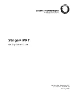 Lucent Technologies Stinger MRT 19 Getting Started Manual preview