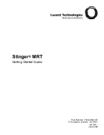 Lucent Technologies Stinger MRT Getting Started Manual preview