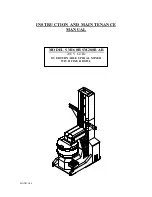 Предварительный просмотр 1 страницы Lucks SM160B AR Instruction And Maintenance Manual