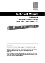 Lucoro Broadcast TX-FMBR1 Technical Manual предпросмотр