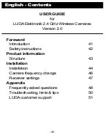 Предварительный просмотр 40 страницы Luda Elektronik MiniCam User Manual