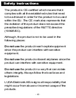 Предварительный просмотр 42 страницы Luda Elektronik MiniCam User Manual