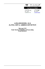 Ludlum Measurements 44-9 Manual предпросмотр