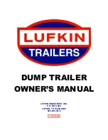 Preview for 1 page of Lufkin Dump Trailer Owner'S Manual