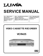 Preview for 1 page of Luma VCR425 Service Manual