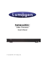 Lumagen Radiance2021 Owner'S Manual предпросмотр