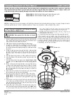 Предварительный просмотр 1 страницы LumaPro 2LBL5 Operating Instructions And Parts Manual