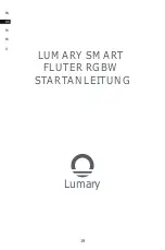 Preview for 20 page of Lumary STAR LK20110001/2 Start Manual