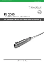 LumaSense technologies IN 2000 Operation Manual предпросмотр