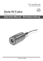 LumaSense technologies IN 5 plus Operation Manual предпросмотр