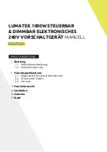 Предварительный просмотр 6 страницы Lumatek LUMBC005 Manual